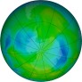 Antarctic ozone map for 2024-12-08